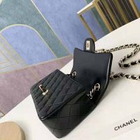 Chanel Women Flap Bag Lambskin Gold-Tone Metal Black