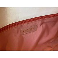 Chanel Women Large Flap Bag Lambskin & Gold-Tone Metal White