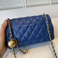 Chanel Women Mini Flap Bag Lambskin & Gold-Tone Metal Bluein & Gold-Tone Metal Blue (1)