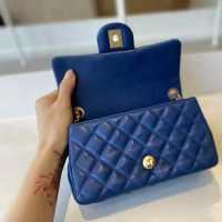 Chanel Women Mini Flap Bag Lambskin & Gold-Tone Metal Bluein & Gold-Tone Metal Blue (1)