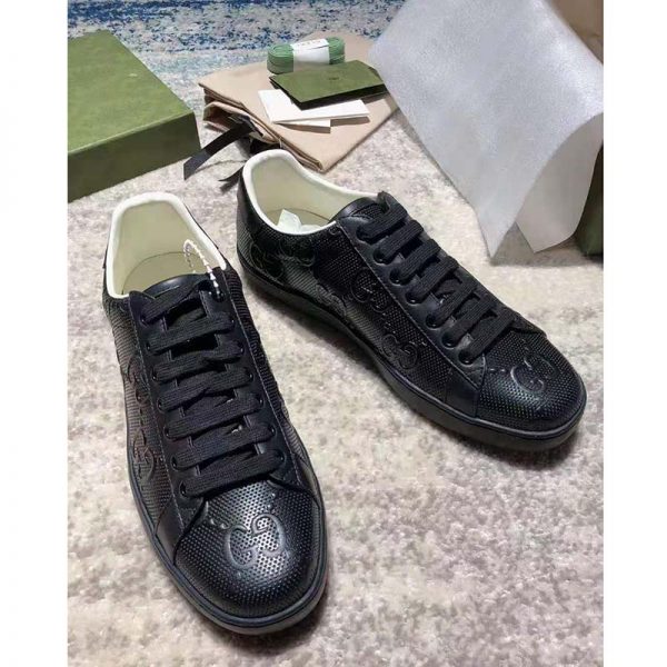 Gucci GG Men’s Ace GG Embossed Sneaker Black GG Embossed Leather (3)