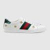 Gucci GG Unisex Ace Embroidered Sneaker Green and Red Web