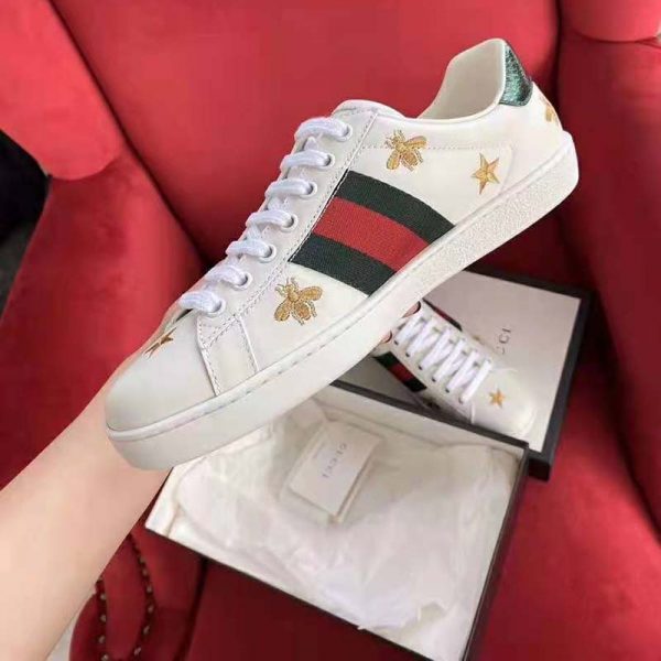 Gucci GG Unisex Ace Embroidered Sneaker Green and Red Web (10)