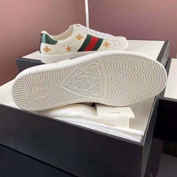 Gucci GG Unisex Ace Embroidered Sneaker Green and Red Web (11)
