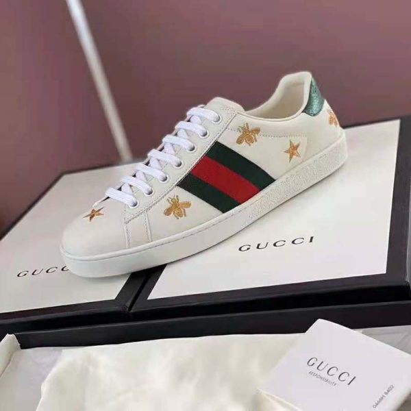 Gucci GG Unisex Ace Embroidered Sneaker Green and Red Web (5)