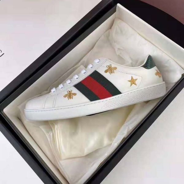 Gucci GG Unisex Ace Embroidered Sneaker Green and Red Web (7)