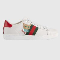 Gucci GG Unisex Ace Sneaker Cat Green Red Web Gucci Cat Embroidery (1)