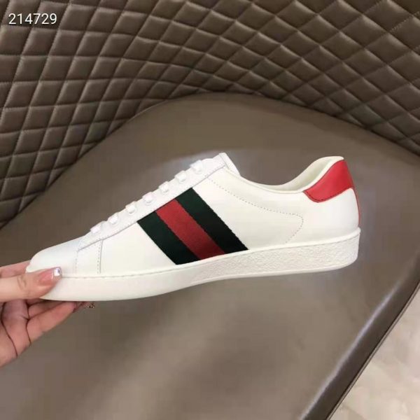 Gucci GG Unisex Ace Sneaker Cat Green Red Web Gucci Cat Embroidery (9)