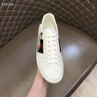 Gucci GG Unisex Bananya Ace Sneaker White Leather with Green and Red Web
