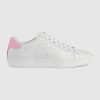 Gucci GG Women's Ace Sneaker with Interlocking G White Scrap Less Leather