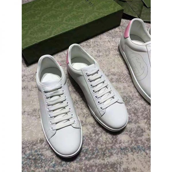 Gucci GG Women’s Ace Sneaker with Interlocking G White Scrap Less Leather (4)