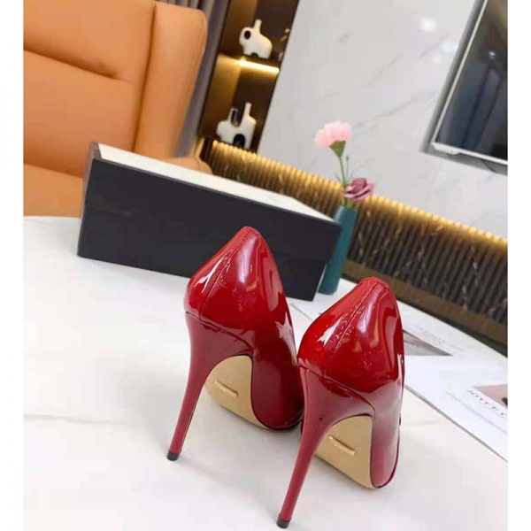 Gucci GG Women’s Leather Pump with Chain Red Leather 9 cm Heel (11)