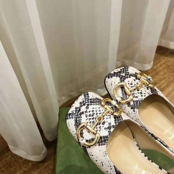 Gucci GG Women’s Mid-Heel Slingback with Horsebit Python Print Leather 6 cm Heel (2)