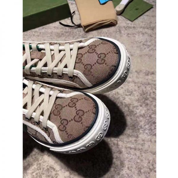 Gucci Men’s Gucci Tennis 1977 High Top Sneaker Beige Original GG Canvas (6)