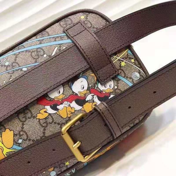 Gucci Unisex Disney x Gucci Donald Duck Print Belt Bag Leather Interlocking G (2)