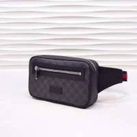 Gucci Unisex GG Black Belt Bag Black/Grey Soft GG Supreme