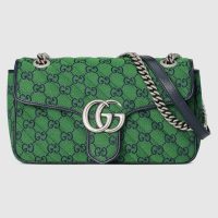 Gucci Women GG Marmont Multicolor Small Shoulder Bag Double G-Purple