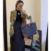 Gucci Women Ophidia GG Medium Tote Double G Organic GG Jacquard Denim