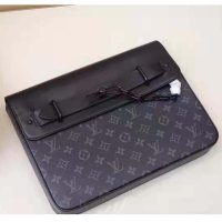 Louis Vuitton LV Men Pochette Steamer Monogram Eclipse Coated Canvas