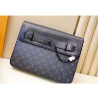 Louis Vuitton LV Men Pochette Steamer Monogram Eclipse Coated Canvas