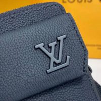 Louis Vuitton LV Unisex Aerogram Phone Pouch Black Grained Calf Cowhide Leather