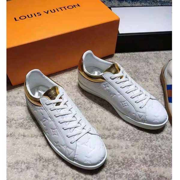 Louis Vuitton LV Unisex Luxembourg Sneaker Monogram-Embossed Grained Calf Leather (2)