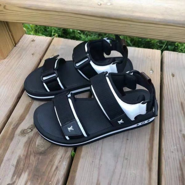 Louis Vuitton LV Women Arcade Flat Sandal Monogram Flowers LV Initials Black (11)