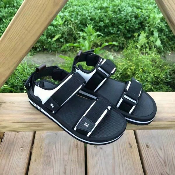 Louis Vuitton LV Women Arcade Flat Sandal Monogram Flowers LV Initials Black (4)