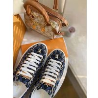 Louis Vuitton LV Women Since 1854 Time Out Sneaker Jacquard Textile Blue