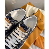 Louis Vuitton LV Women Since 1854 Time Out Sneaker Jacquard Textile Blue