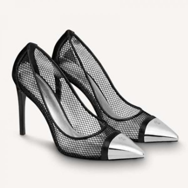 Louis Vuitton LV Women’s Urban Twist Pump Mesh PVC Calf Leather 10.5 cm Heel (2)