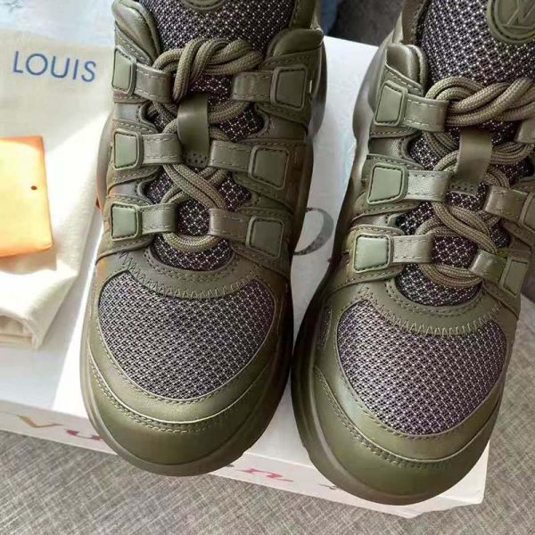 Louis Vuitton Unisex LV Archlight Sneaker Mix Materials LV Circle Monogram Canvas Green (6)