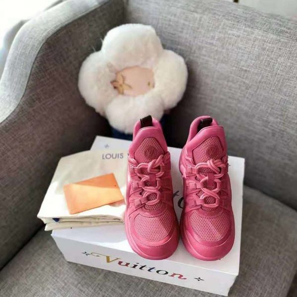 Louis Vuitton Women LV Archlight Sneaker Mix of Materials LV Circle Monogram Canvas Rose (2)