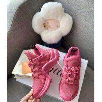 Louis Vuitton Women LV Archlight Sneaker Mix of Materials LV Circle Monogram Canvas Rose