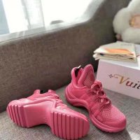 Louis Vuitton Women LV Archlight Sneaker Mix of Materials LV Circle Monogram Canvas Rose