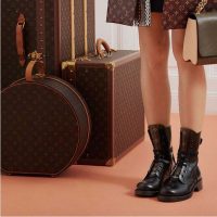 Louis Vuitton Women Metropolis Flat Ranger Calf Leather and Patent Monogram Canvas