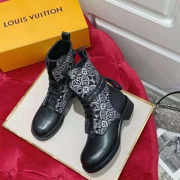 Louis Vuitton Women Since 1854 Metropolis Flat Ranger Jacquard Textile Calf Leather (6)