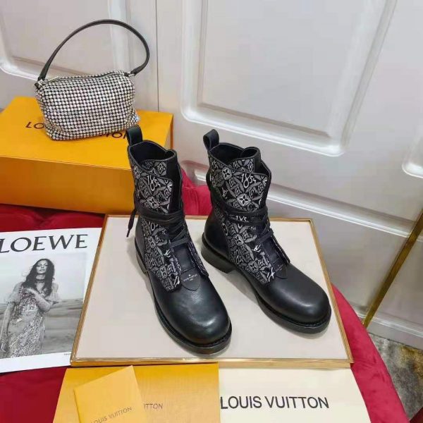 Louis Vuitton Women Since 1854 Metropolis Flat Ranger Jacquard Textile Calf Leather (7)