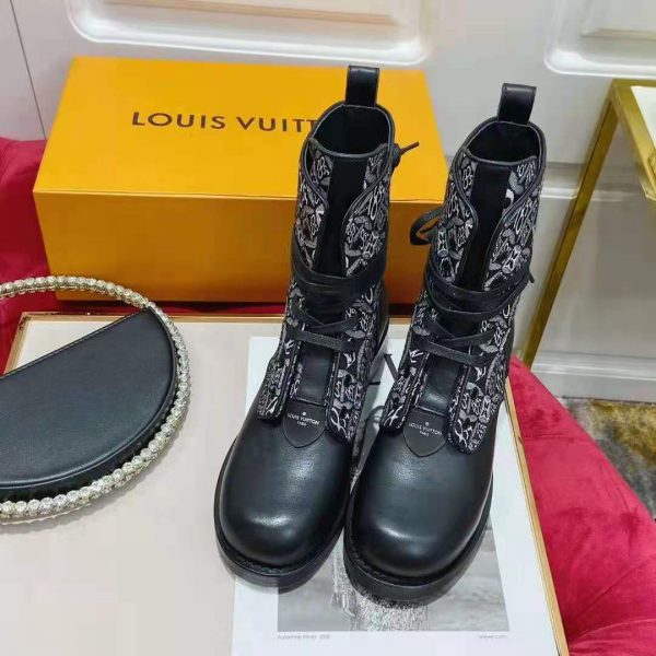 Louis Vuitton Women Since 1854 Metropolis Flat Ranger Jacquard Textile Calf Leather (8)