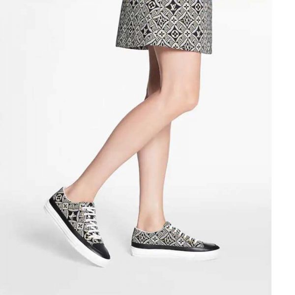 Louis Vuitton Women Since 1854 Stellar Sneaker Jacquard Textile Calf Leather Black (1)