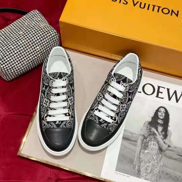 Louis Vuitton Women Since 1854 Stellar Sneaker Jacquard Textile Calf Leather Black (12)