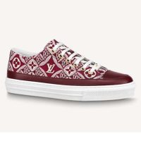 Louis Vuitton Women Since 1854 Stellar Sneaker Jacquard Textile Calf Leather Maroon