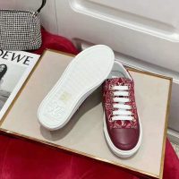 Louis Vuitton Women Since 1854 Stellar Sneaker Jacquard Textile Calf Leather Maroon