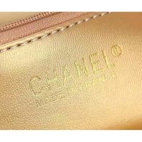 Chanel Women Flap Bag Shiny Lambskin & Gold-Tone Metal Yellow