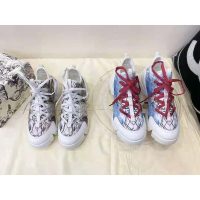 Dior Women D-Connect Sneaker Blue Technical Fabric with Dior Around the World Print