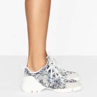 Dior Women D-Connect Sneaker Dior Zodiac Printed Technical Fabric