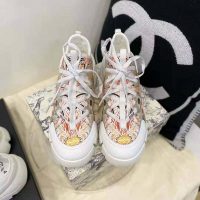 Dior Women D-Connect Sneaker White Technical Fabric with Dior In Heart Lights Print (8)