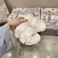 Dior Women D-Wander Slide White Camouflage Technical Fabric