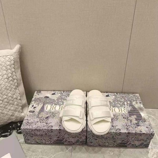 Dior Women D-Wander Slide White Camouflage Technical Fabric (6)