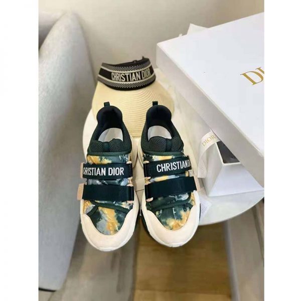 Dior Women D-Wander Sneaker Uber Cypress Green Camouflage Tie & Dior Technical Fabric (11)